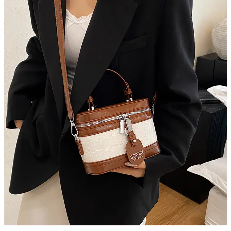 Chanel-Style Brown White Crossbody Bag for Women 2026 — feature 29