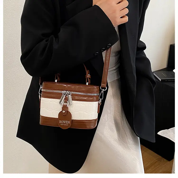 Chanel-Style Brown White Crossbody Bag for Women 2026 — feature 31