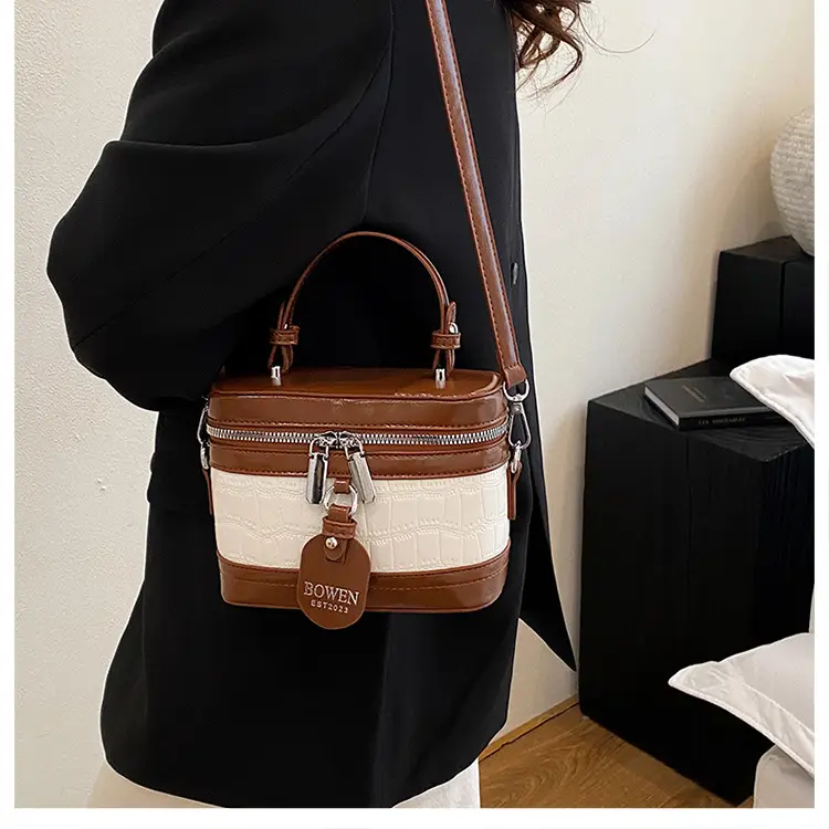 Chanel-Style Brown White Crossbody Bag for Women 2026 — feature 32