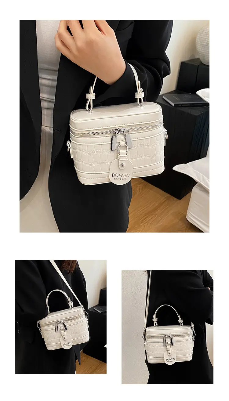 Chanel-Style Brown White Crossbody Bag for Women 2026 — feature 9