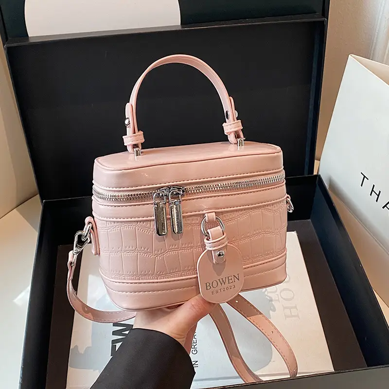 Chanel-Style Brown White Crossbody Bag for Women 2026