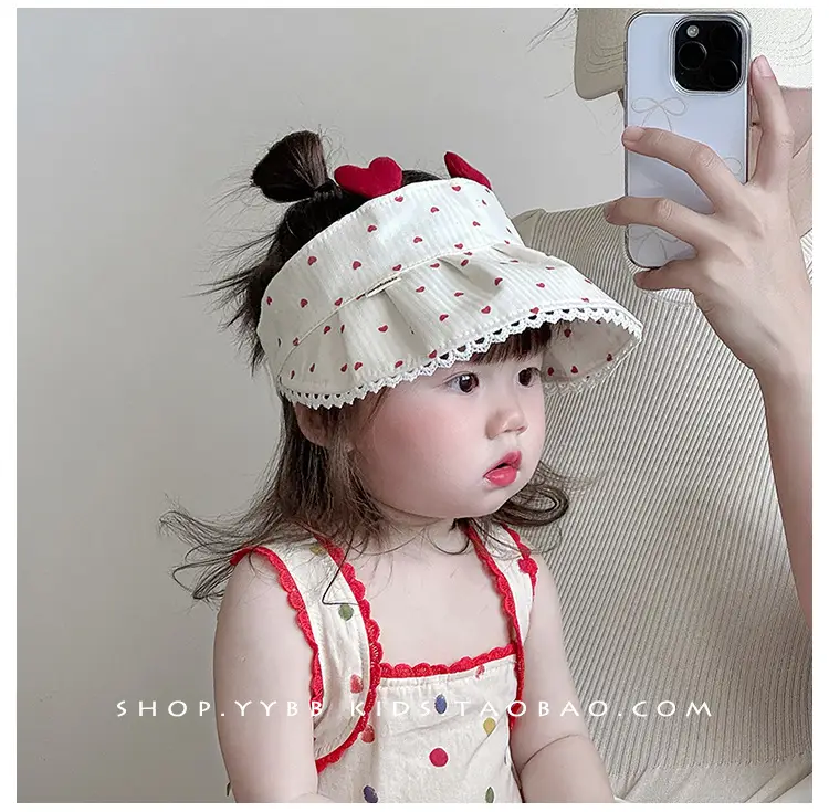 Baby Sun Hat with Red Bow for Girls — feature 2