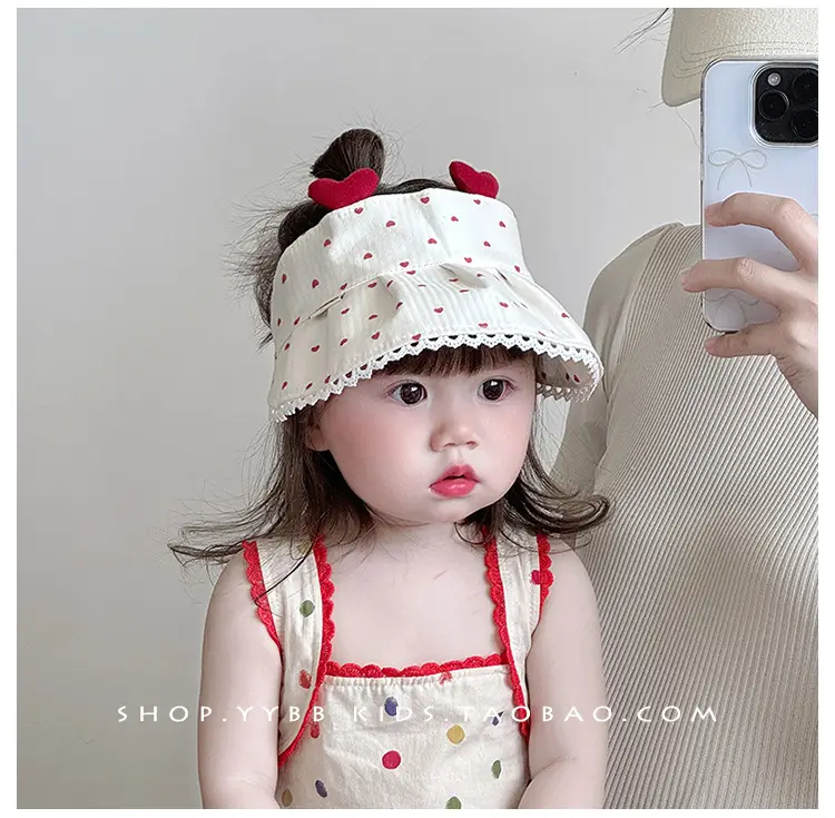 Baby Sun Hat with Red Bow for Girls — feature 5