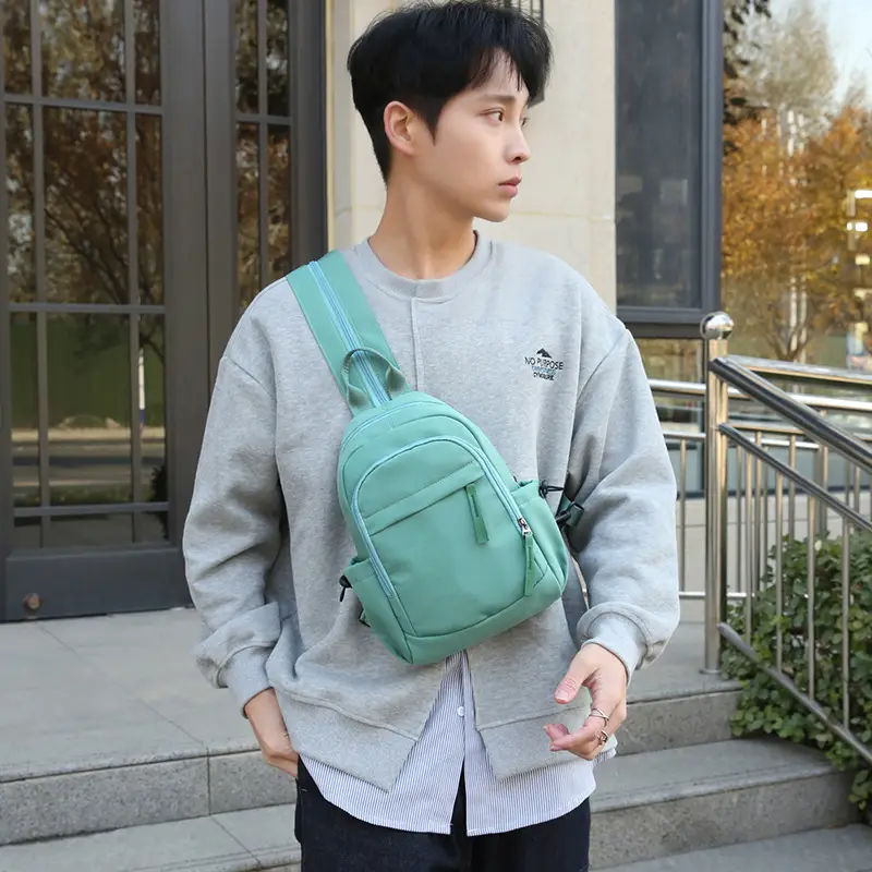 Men's Black Nylon Mini Backpack Lightweight Double-Use - Image 8