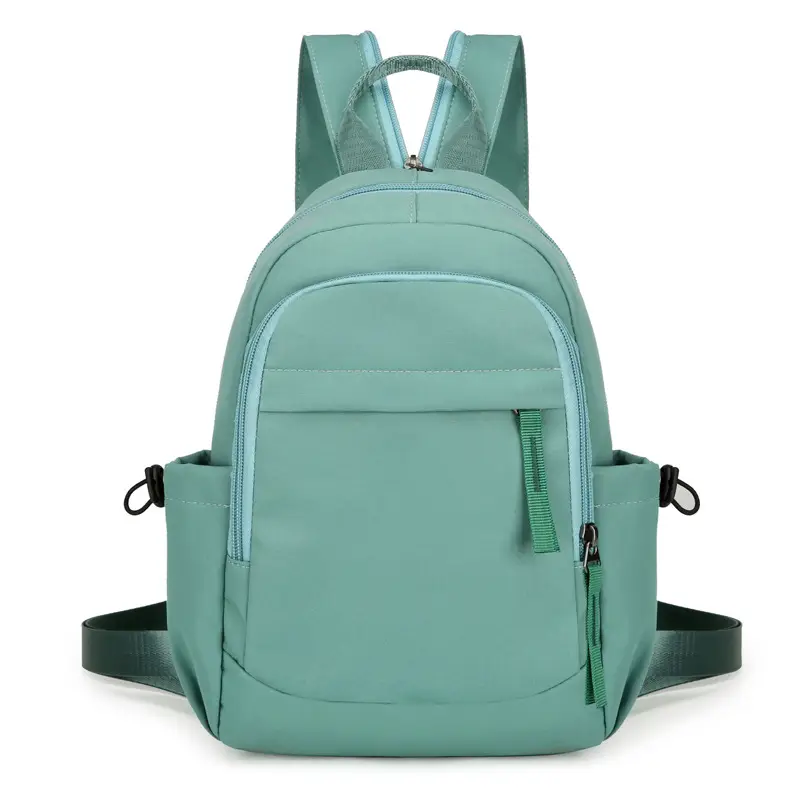 Men's Black Nylon Mini Backpack Lightweight Double-Use - Image 10