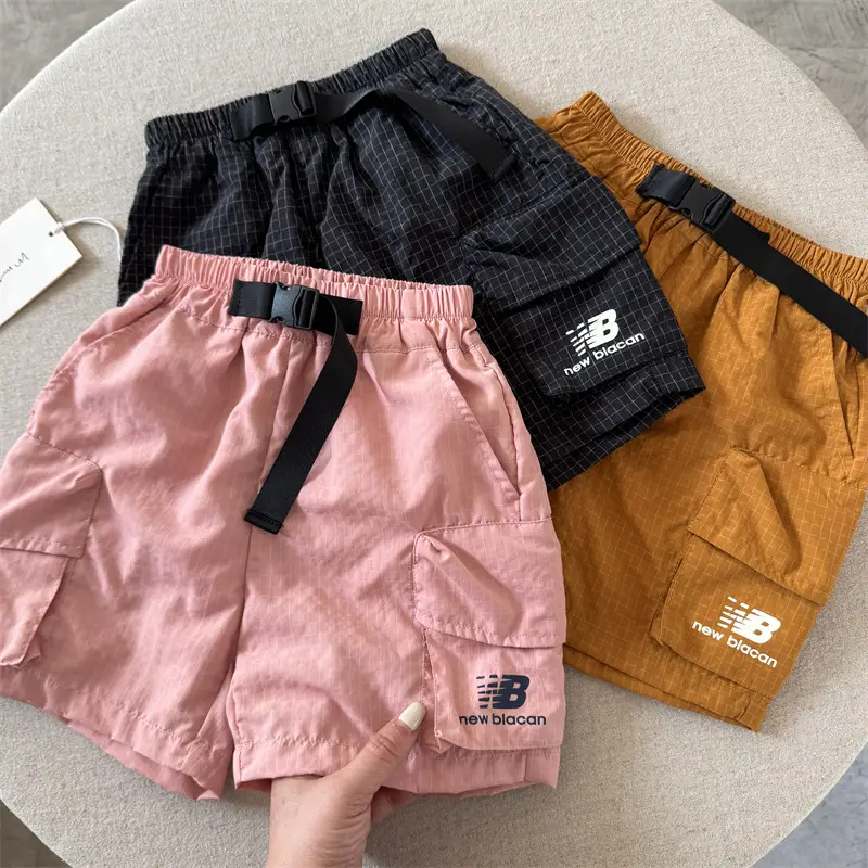 Children's Navy Blue Newbiacon T-Shirt & Beige Shorts Set 2025 — feature 8