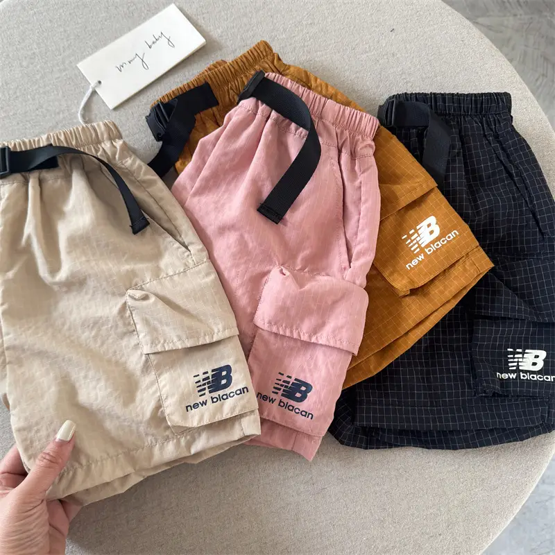 Children's Navy Blue Newbiacon T-Shirt & Beige Shorts Set 2025 — feature 9