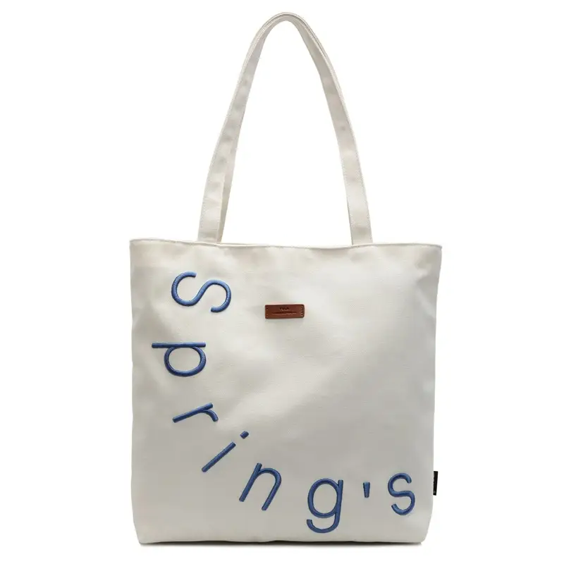 Women Canvas Tote Bag Spring Summer New Ruiying Large Capacity - Image 2