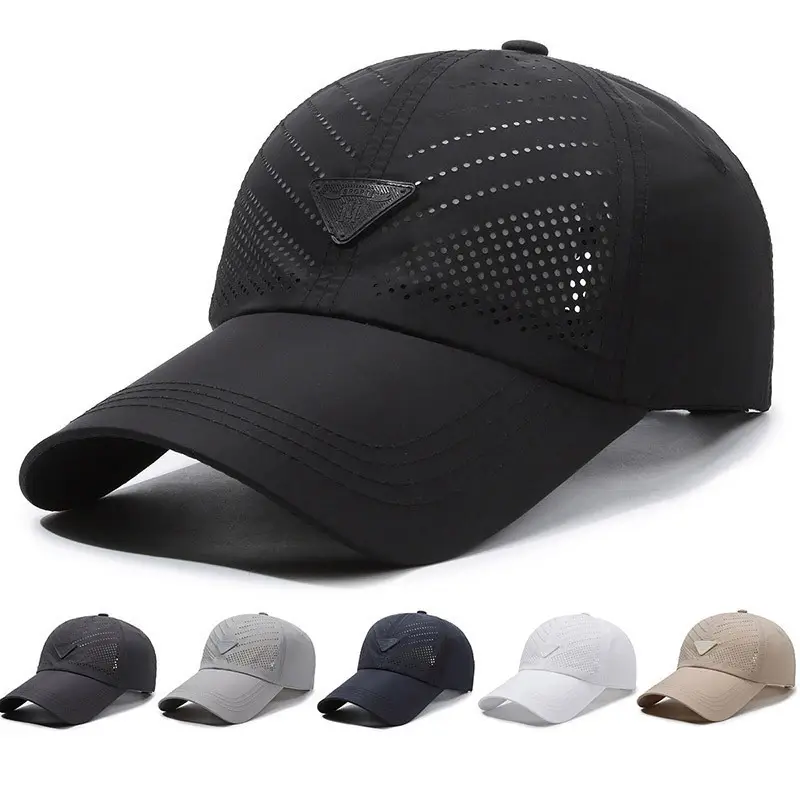 Black Mesh Baseball Cap for Men Outdoor Travel Hiking