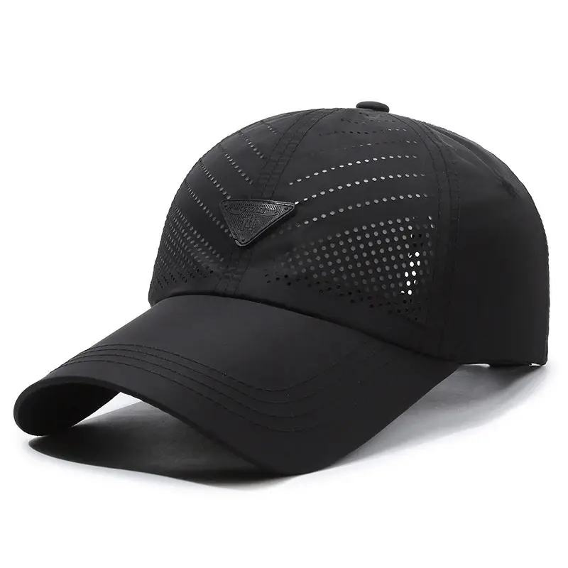 Black Mesh Baseball Cap for Men Outdoor Travel Hiking