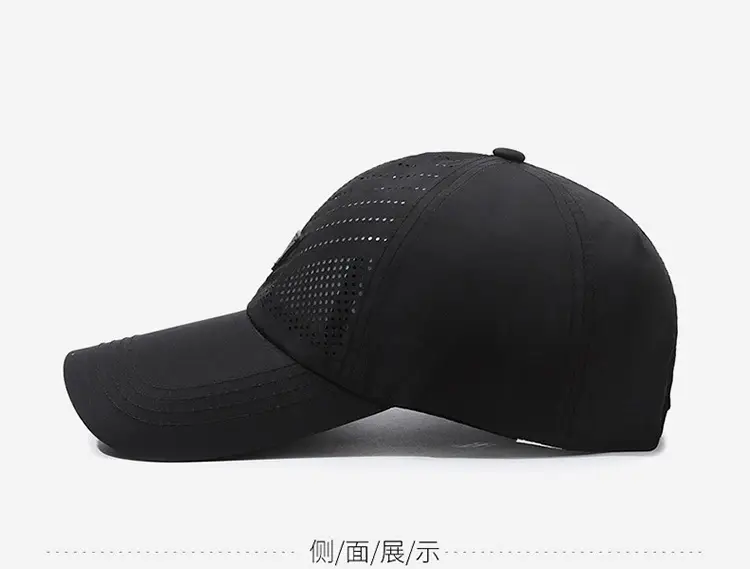 Black Mesh Baseball Cap for Men Outdoor Travel Hiking — feature 14