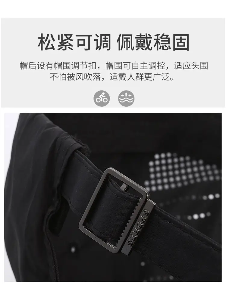Black Mesh Baseball Cap for Men Outdoor Travel Hiking — feature 7