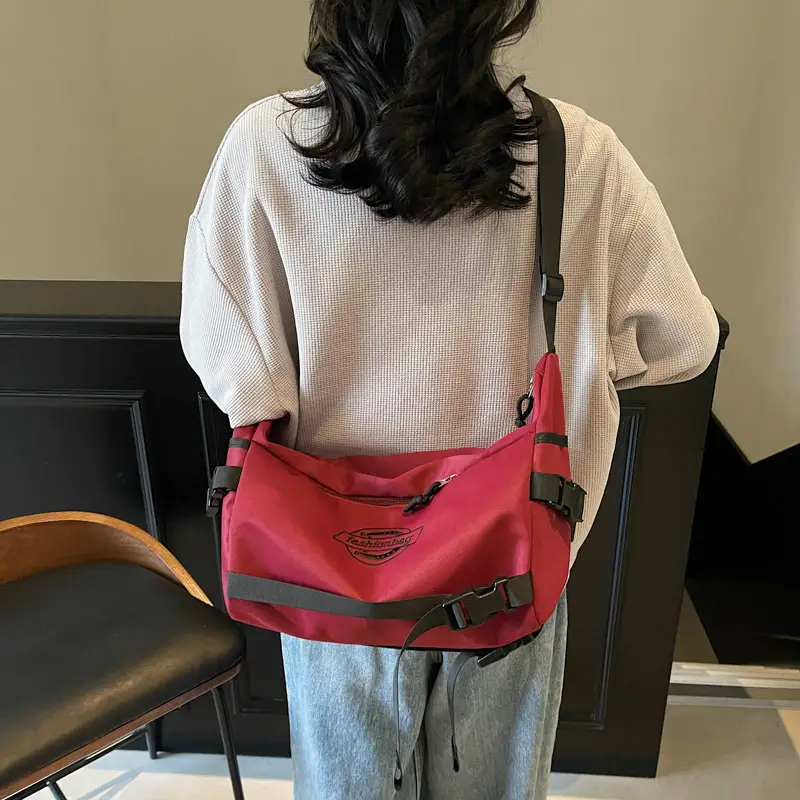 Red Crossbody Bag for Women Outdoor Travel Messenger Bag - Image 4