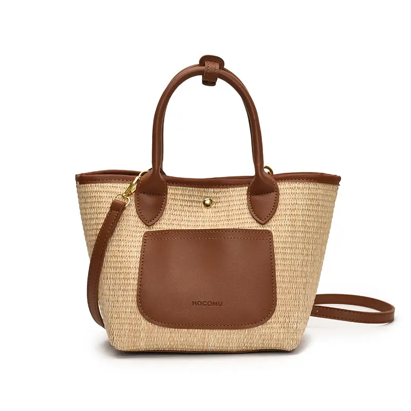 Korean Style Pink Straw Bucket Bag 2025 - Image 8