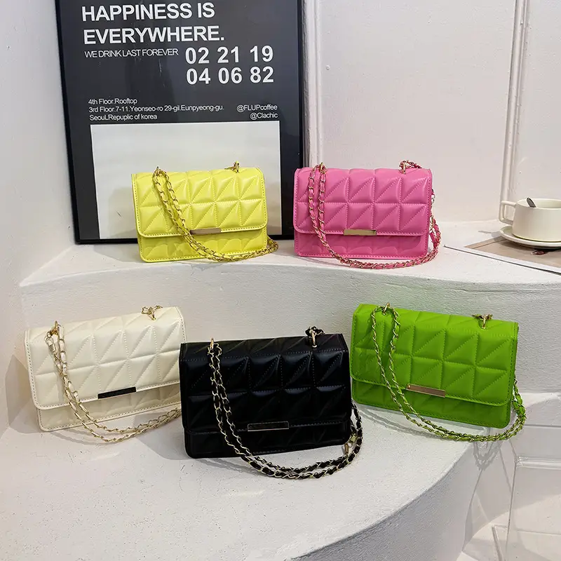 Pink Quilted Chain Shoulder Bag for Women 2025 - Image 9