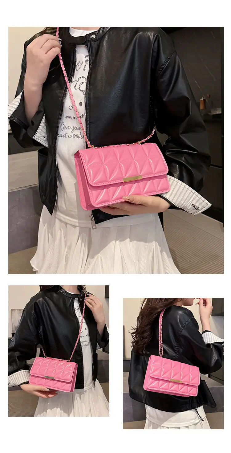 Pink Quilted Chain Shoulder Bag for Women 2025 — feature 26