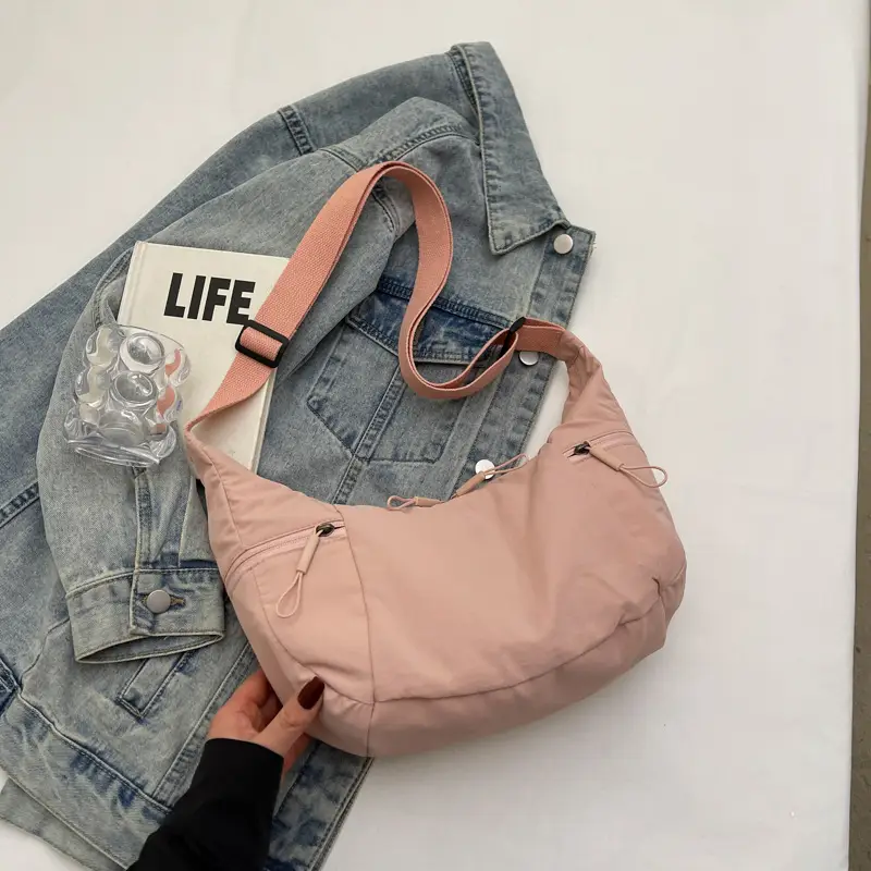 Women's Pink Crossbody Bag with Shoulder Strap - Image 3