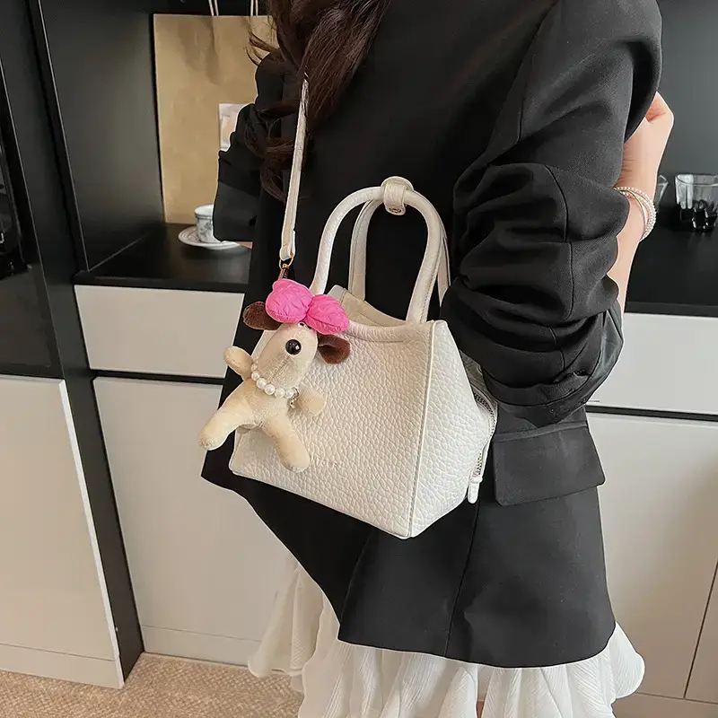 Women's Light Blue Hand-Carrying Bucket Bag 2025 Spring Summer - Image 8