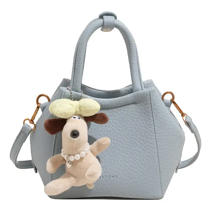 Women's Light Blue Hand-Carrying Bucket Bag 2025 Spring Summer - Image 5