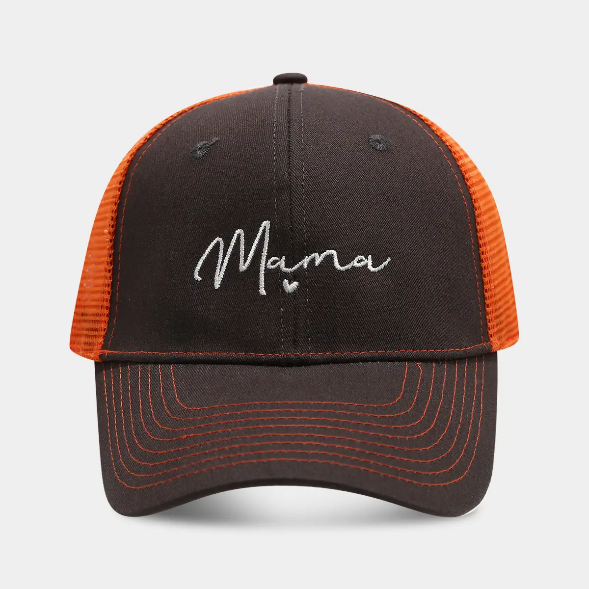 Black Embroidered Mama Cap for Women Men Outdoor Sunscreen - Image 4
