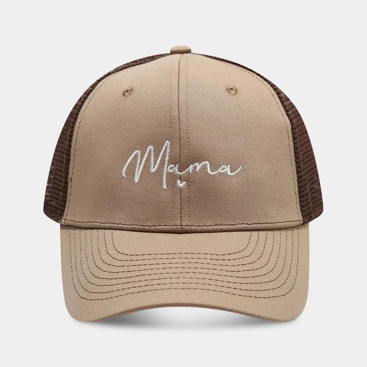 Black Embroidered Mama Cap for Women Men Outdoor Sunscreen - Image 6