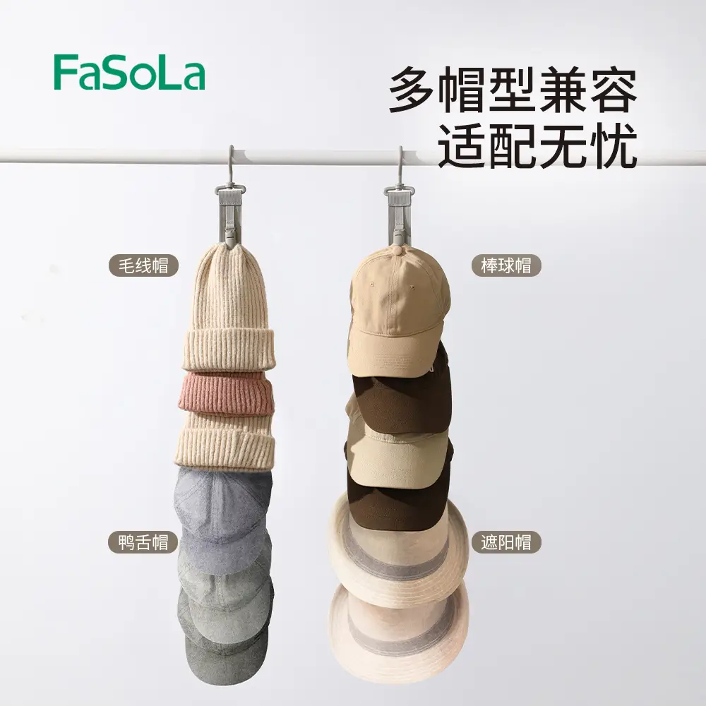 FaSoLa Multi-Cap Hat Hanging Rack for Home Decor - Image 4