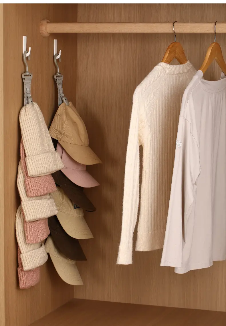 FaSoLa Multi-Cap Hat Hanging Rack for Home Decor — feature 13