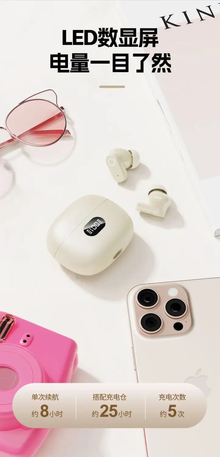 2025 New Wireless Earbuds Bluetooth 5.3 Ultra Sound Noise Reduction — feature 11
