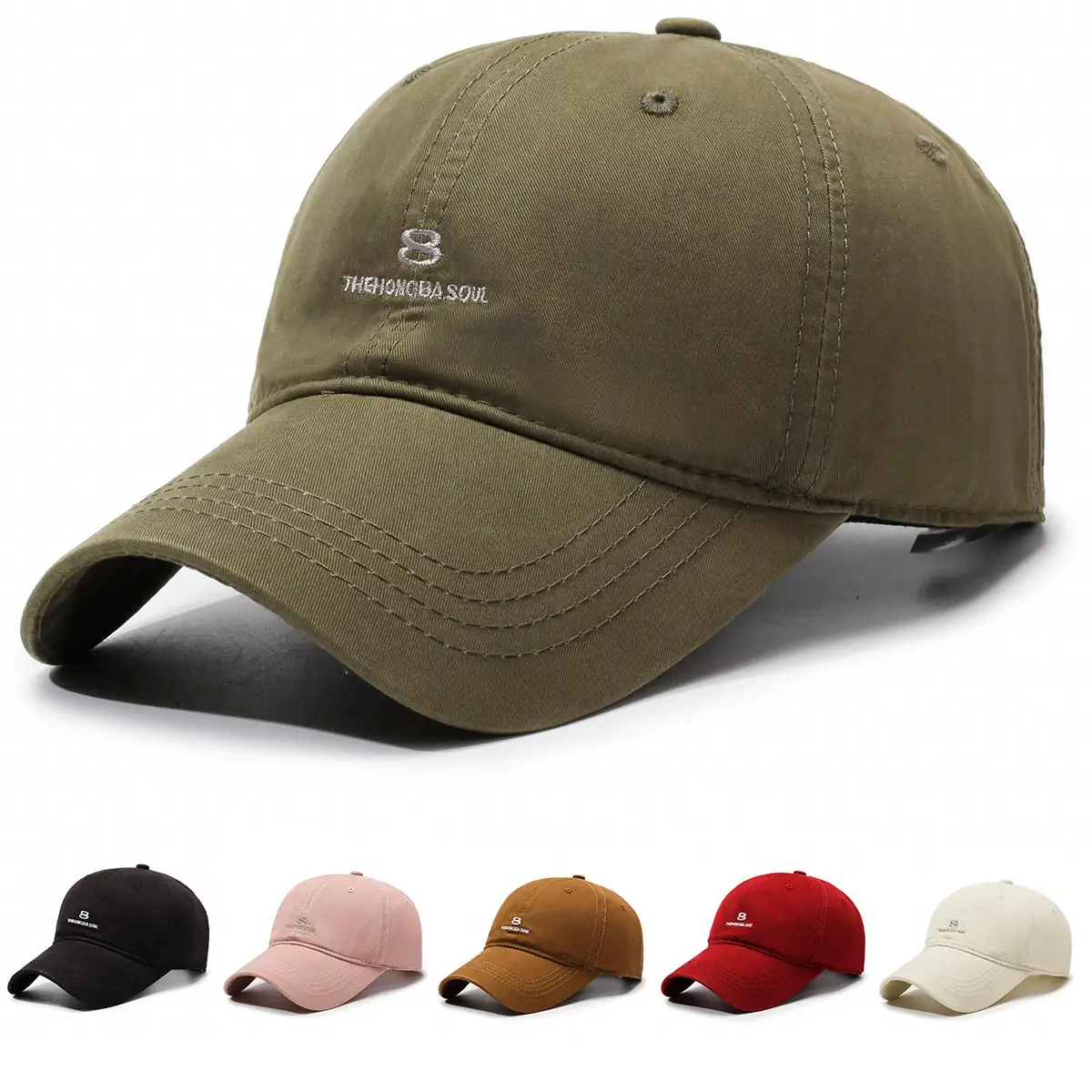 Korean Style Baseball Cap Brown Unisex Oversized - Image 7