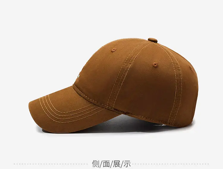 Korean Style Baseball Cap Brown Unisex Oversized — feature 15