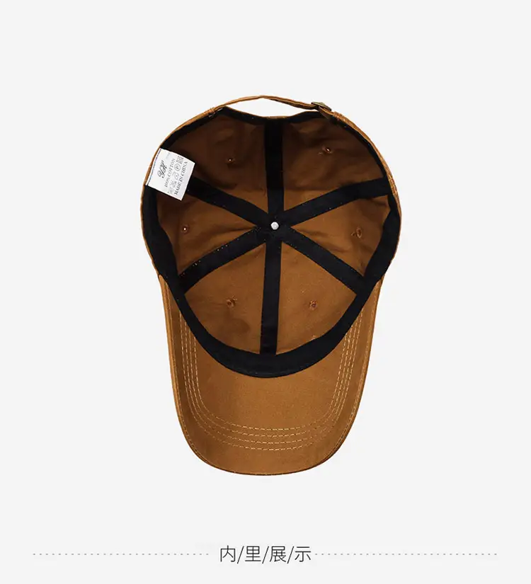 Korean Style Baseball Cap Brown Unisex Oversized — feature 18