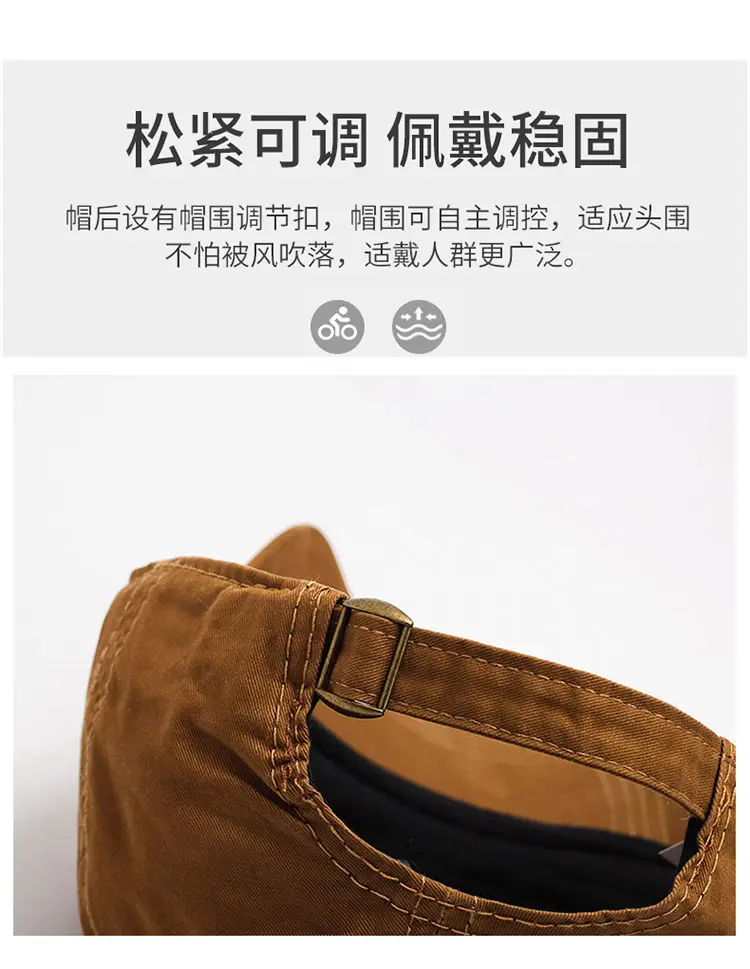 Korean Style Baseball Cap Brown Unisex Oversized — feature 8