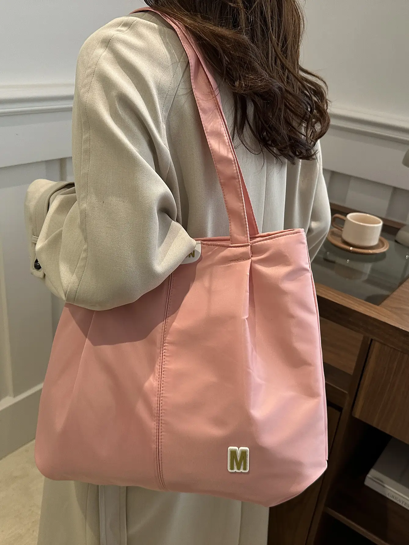 Women's Neon M Logo Shoulder Bag with Leather Strap — feature 36