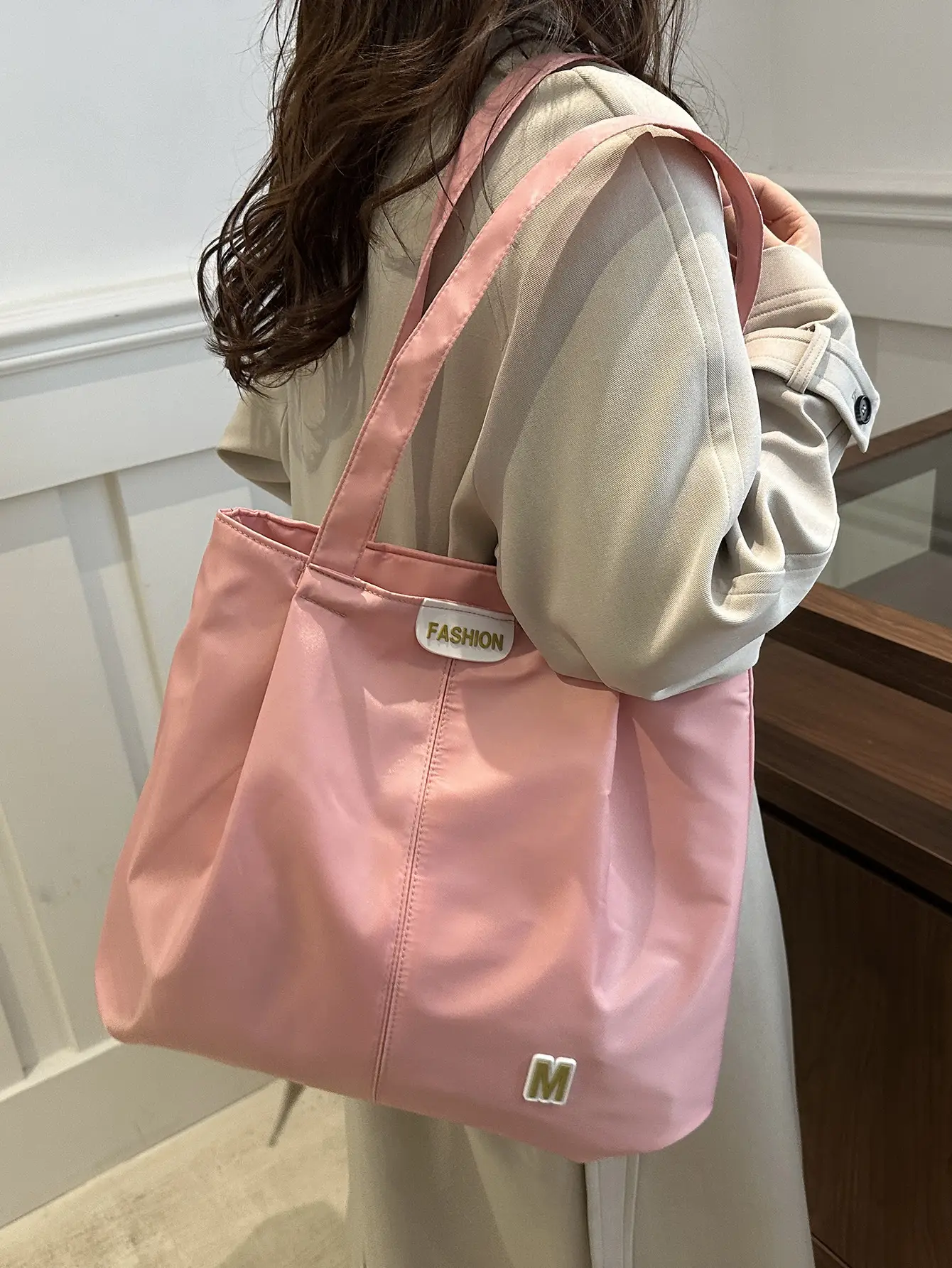 Women's Neon M Logo Shoulder Bag with Leather Strap — feature 38