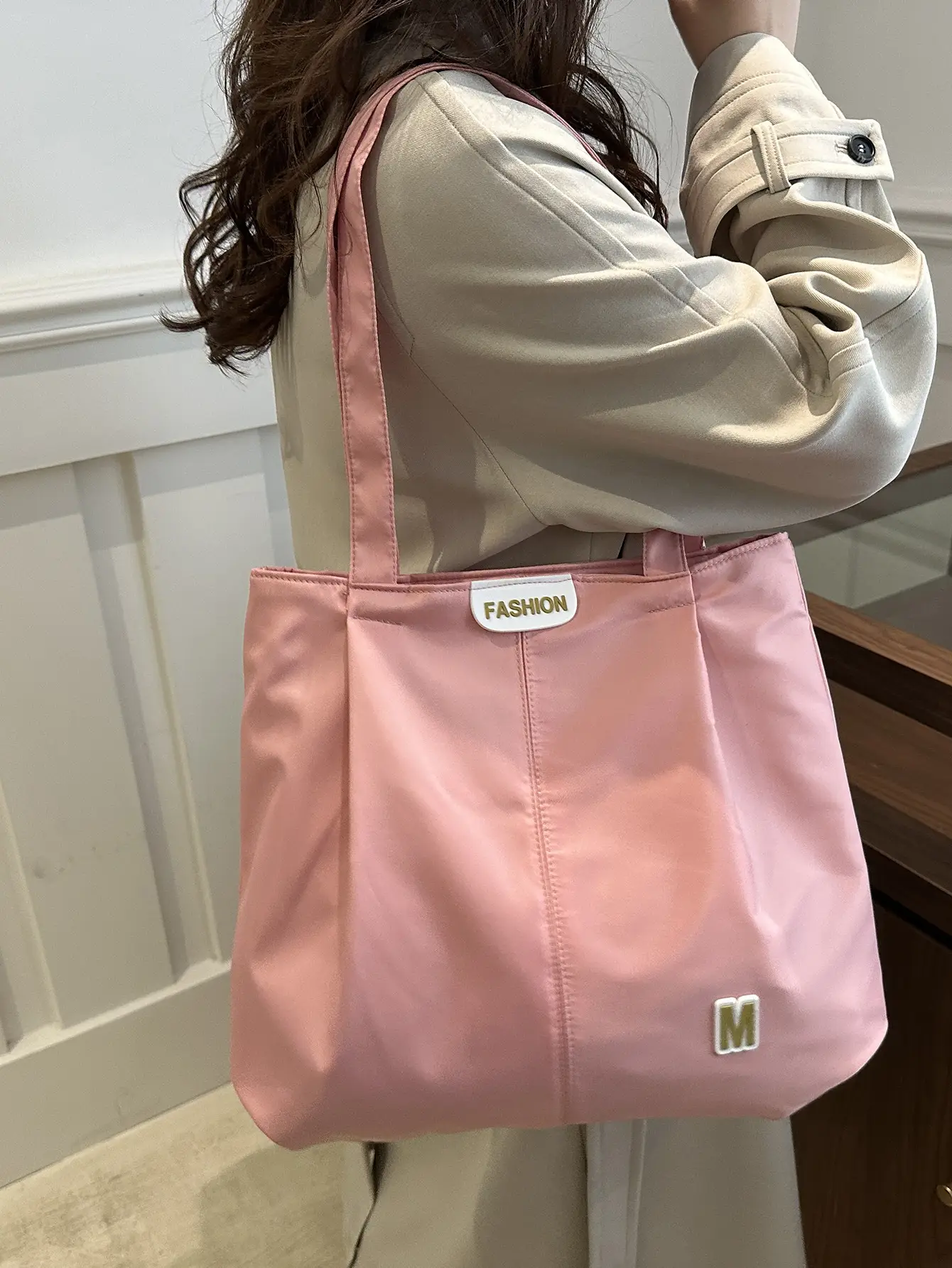 Women's Neon M Logo Shoulder Bag with Leather Strap — feature 39