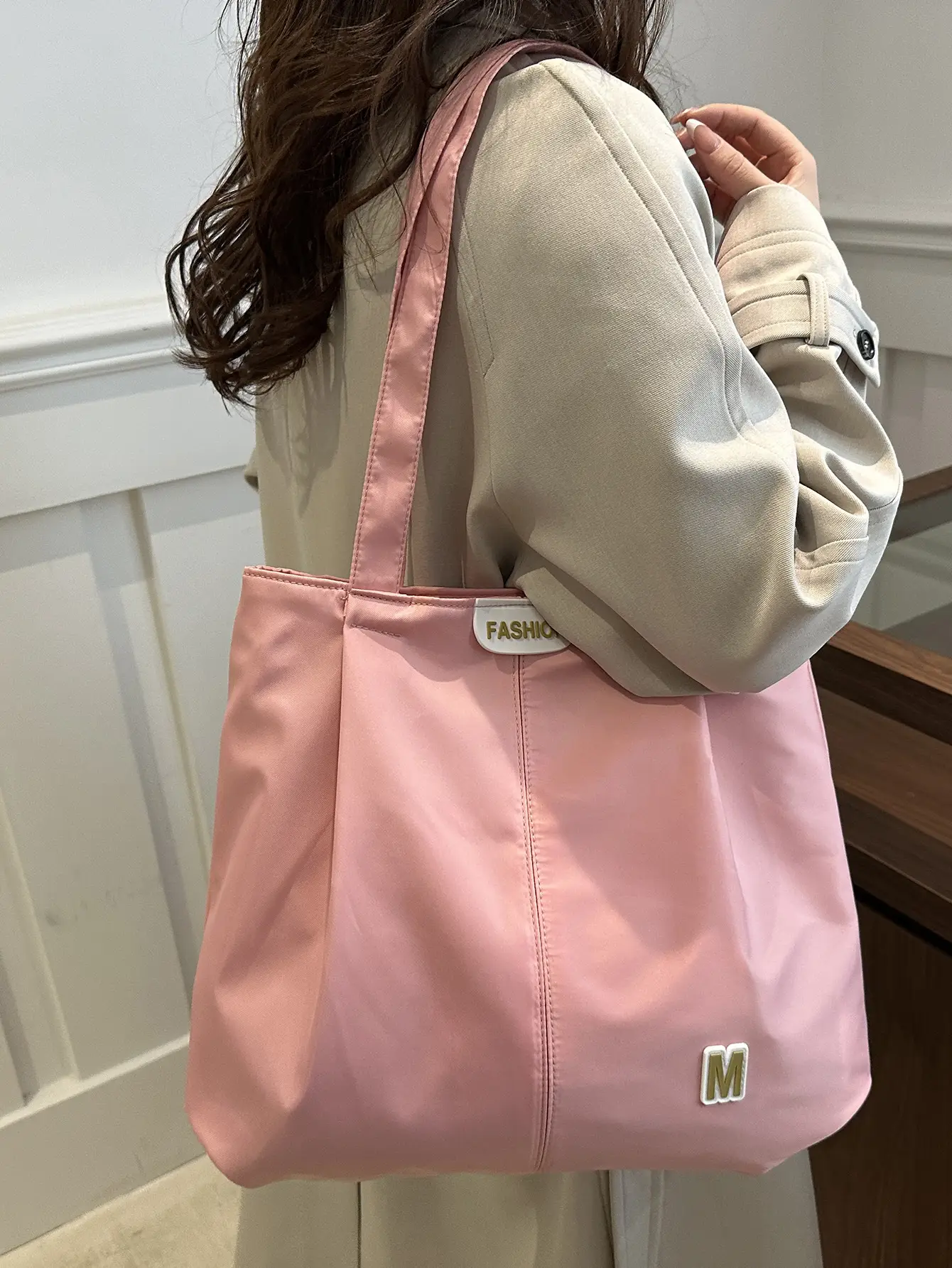 Women's Neon M Logo Shoulder Bag with Leather Strap — feature 41