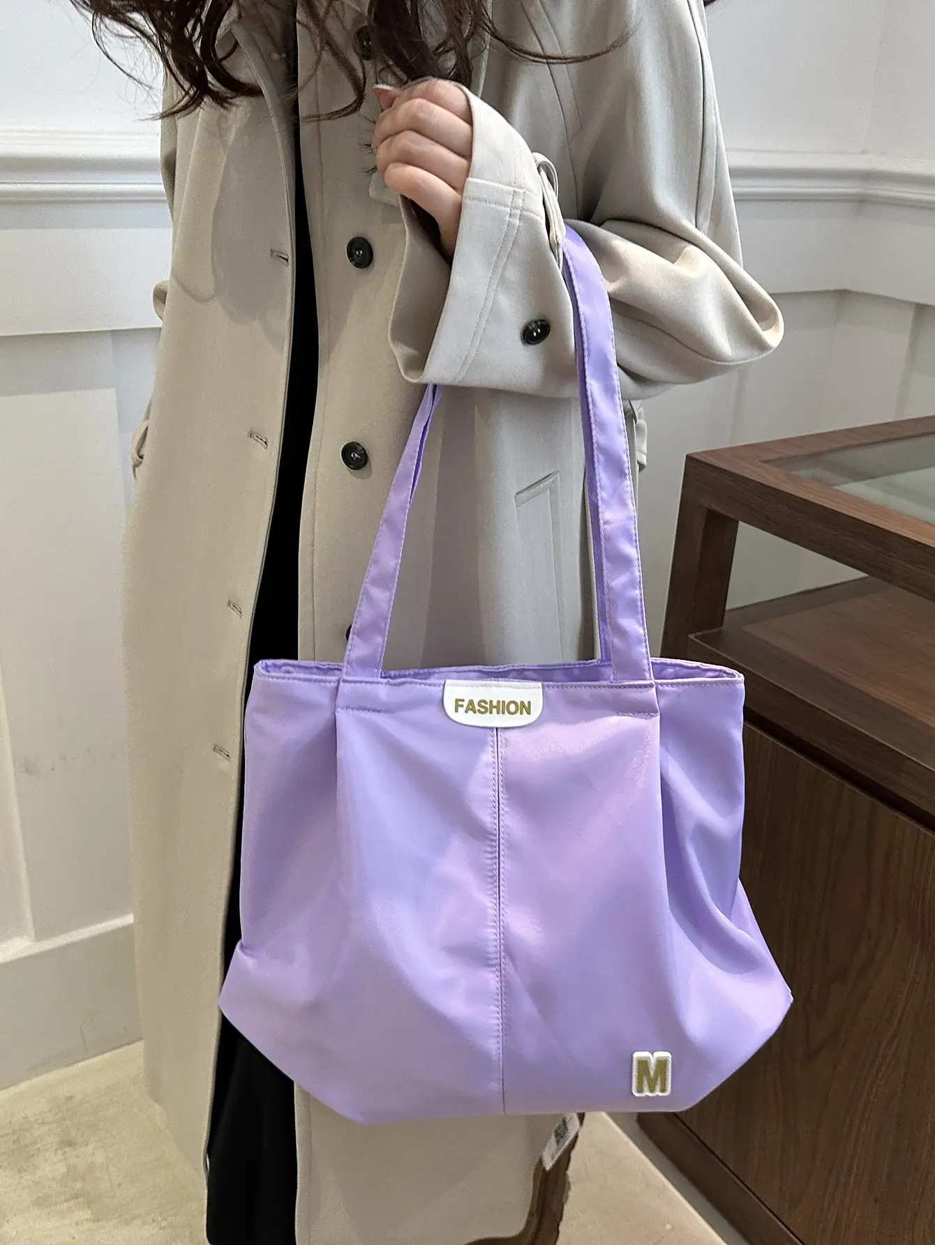 Women's Neon M Logo Shoulder Bag with Leather Strap — feature 42