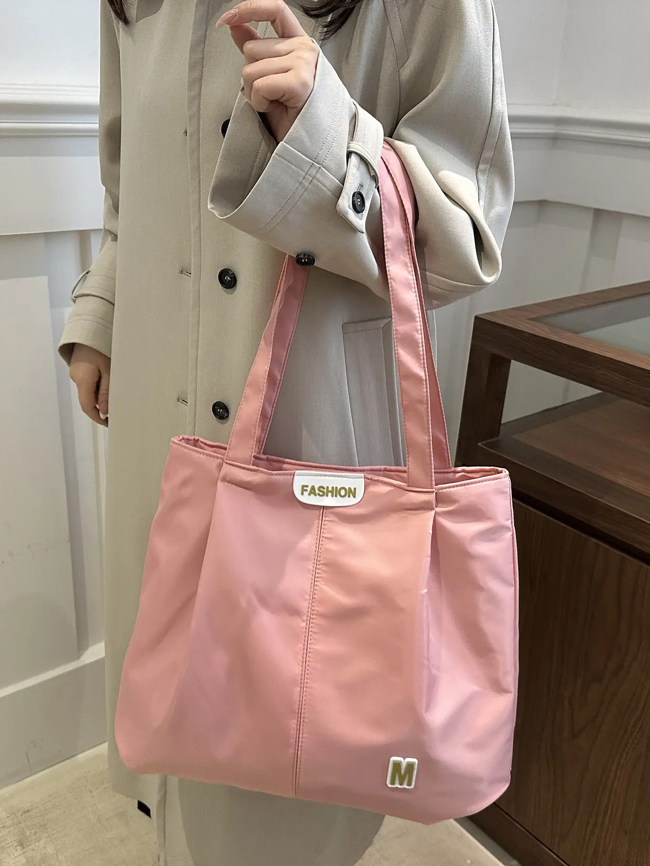 Women's Neon M Logo Shoulder Bag with Leather Strap — feature 43