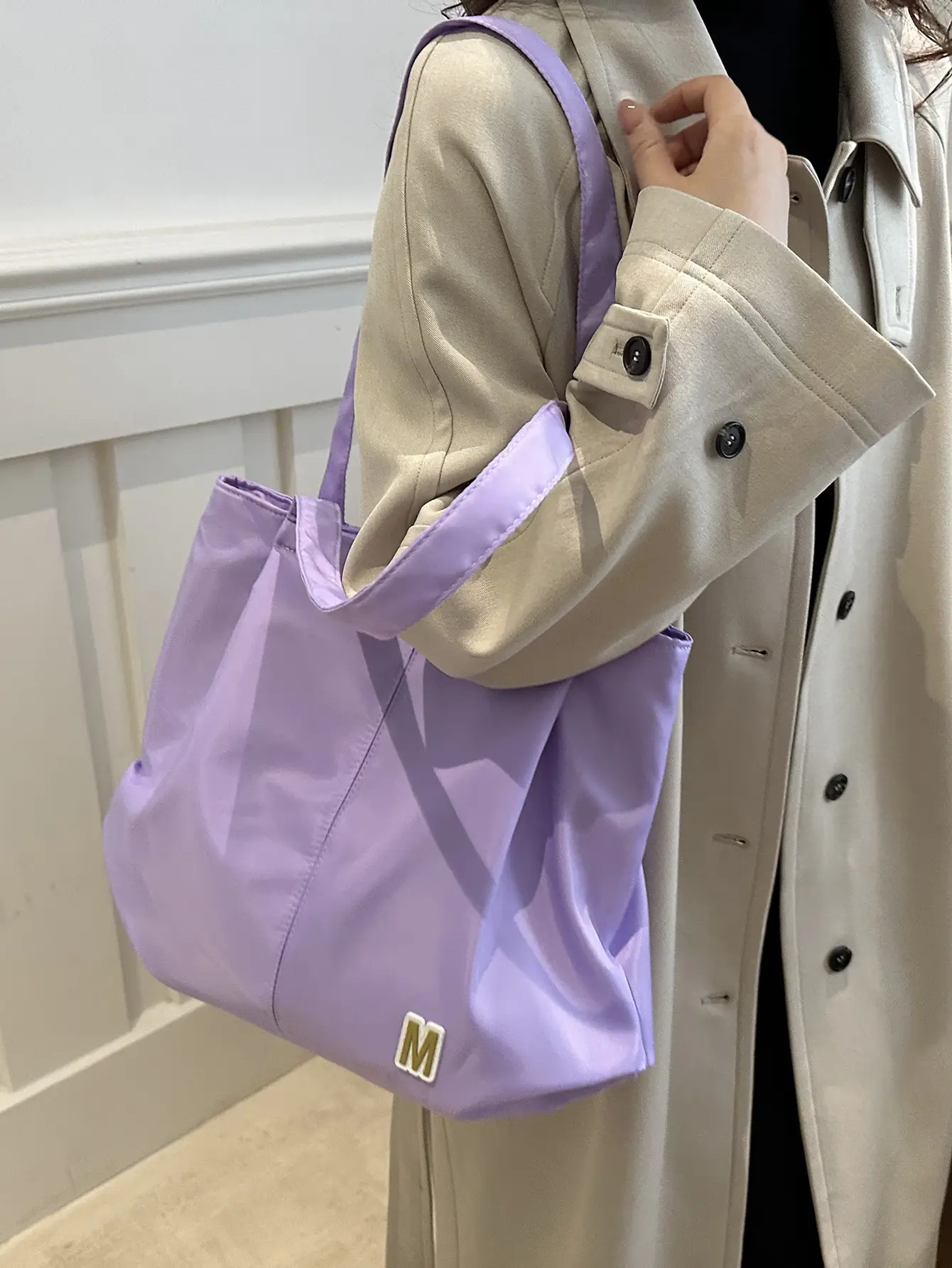Women's Neon M Logo Shoulder Bag with Leather Strap — feature 47