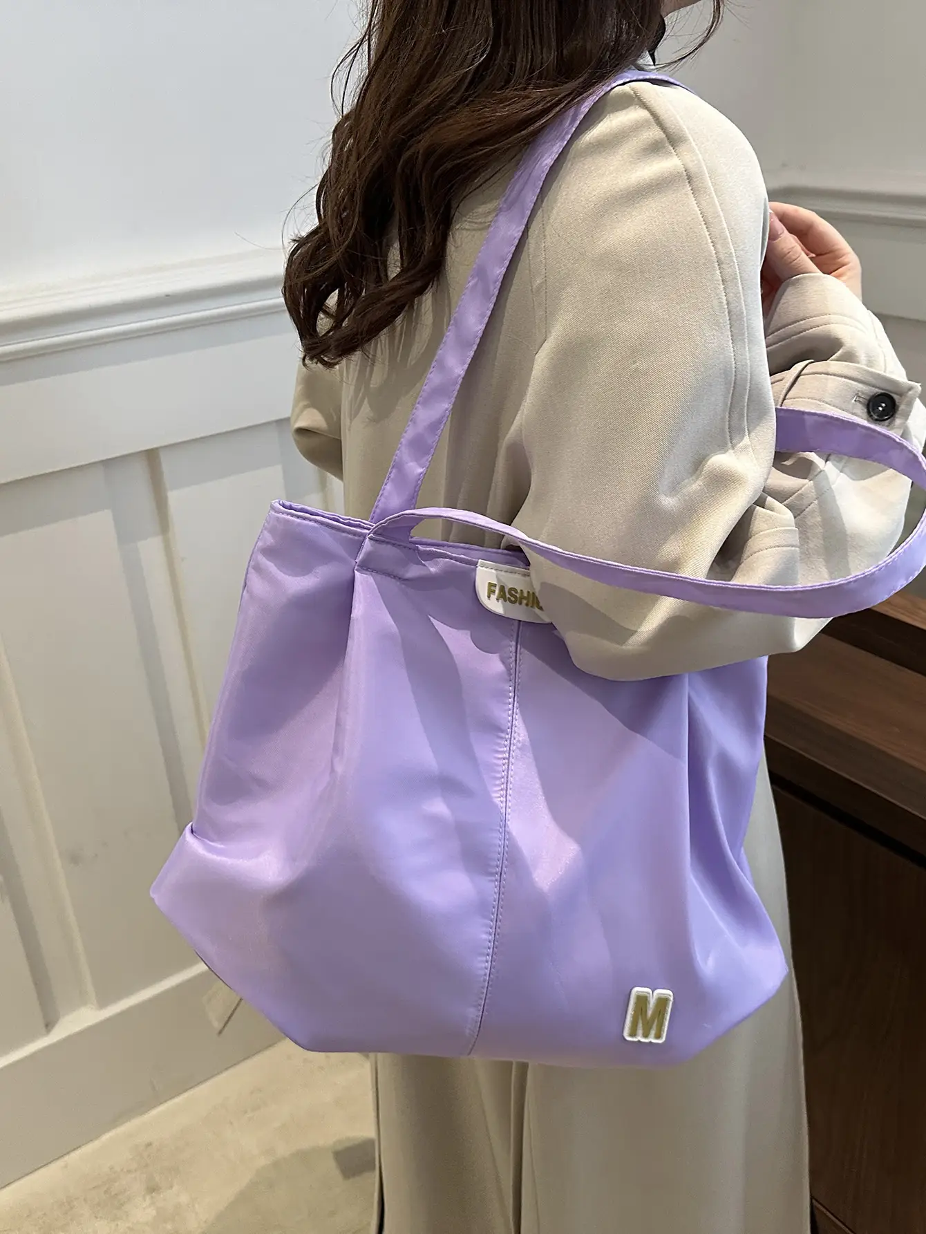 Women's Neon M Logo Shoulder Bag with Leather Strap — feature 49