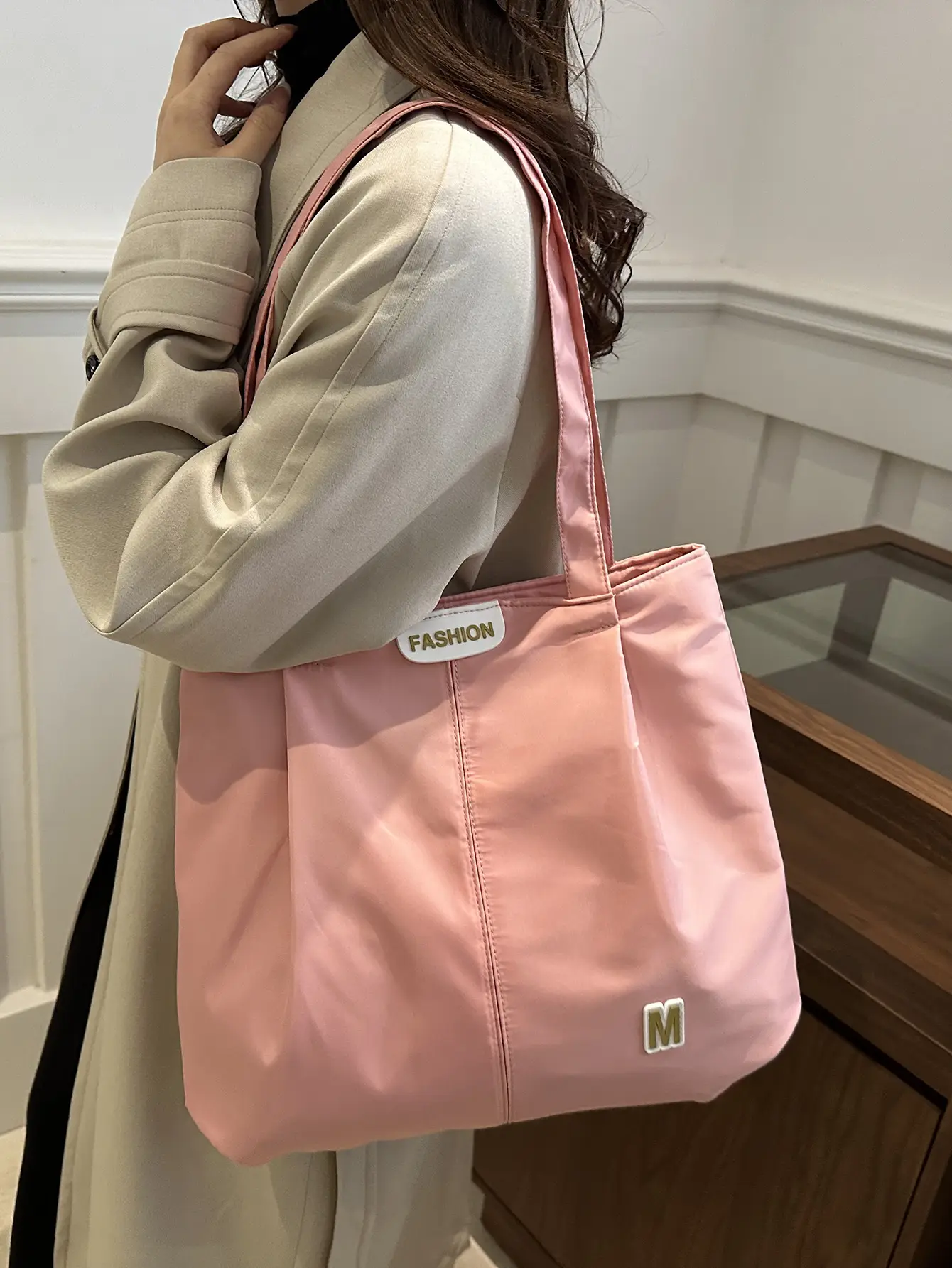 Women's Neon M Logo Shoulder Bag with Leather Strap — feature 6