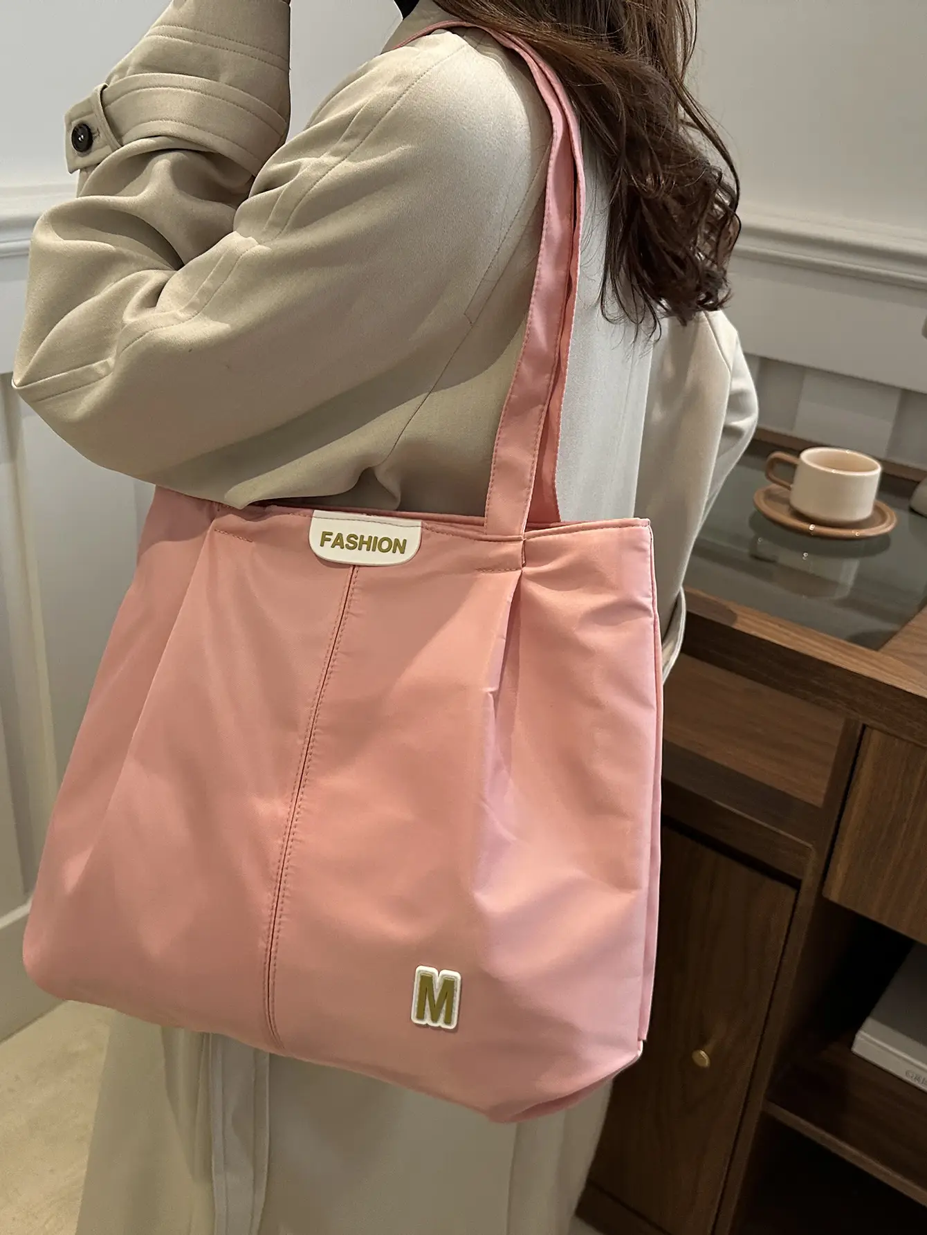Women's Neon M Logo Shoulder Bag with Leather Strap — feature 8
