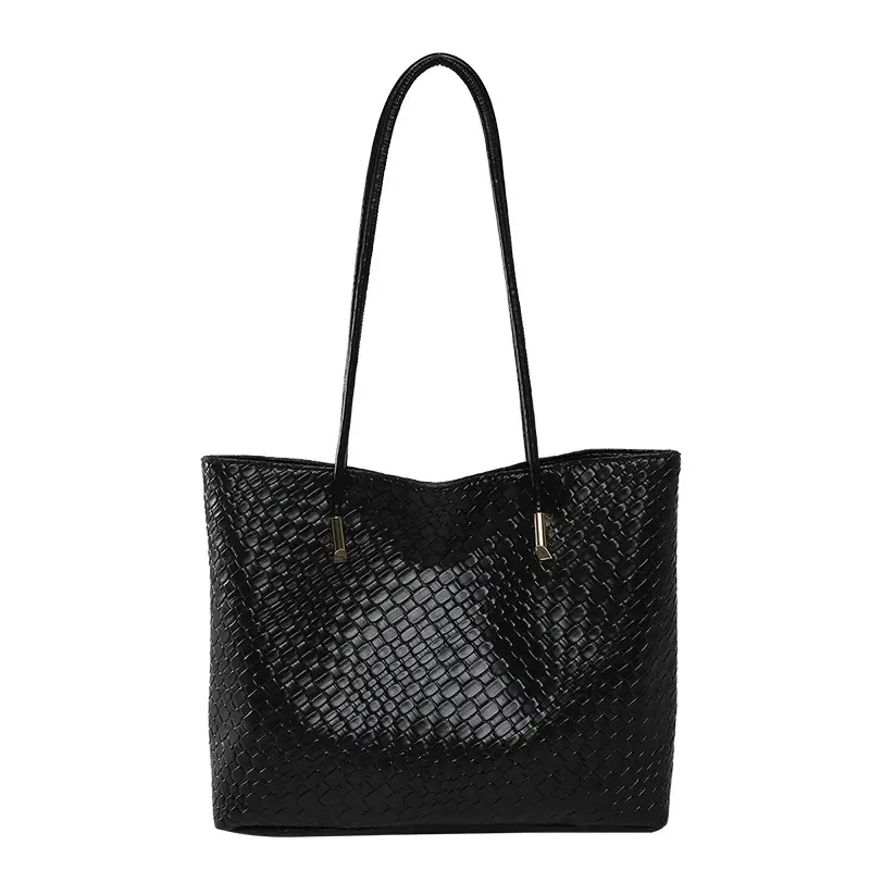 Women Textured Woven Shoulder Bag White 2025