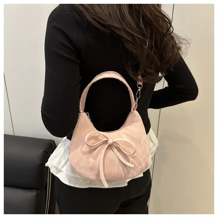 Pink Bow Satchel Bag for Women 2025 Summer — feature 14