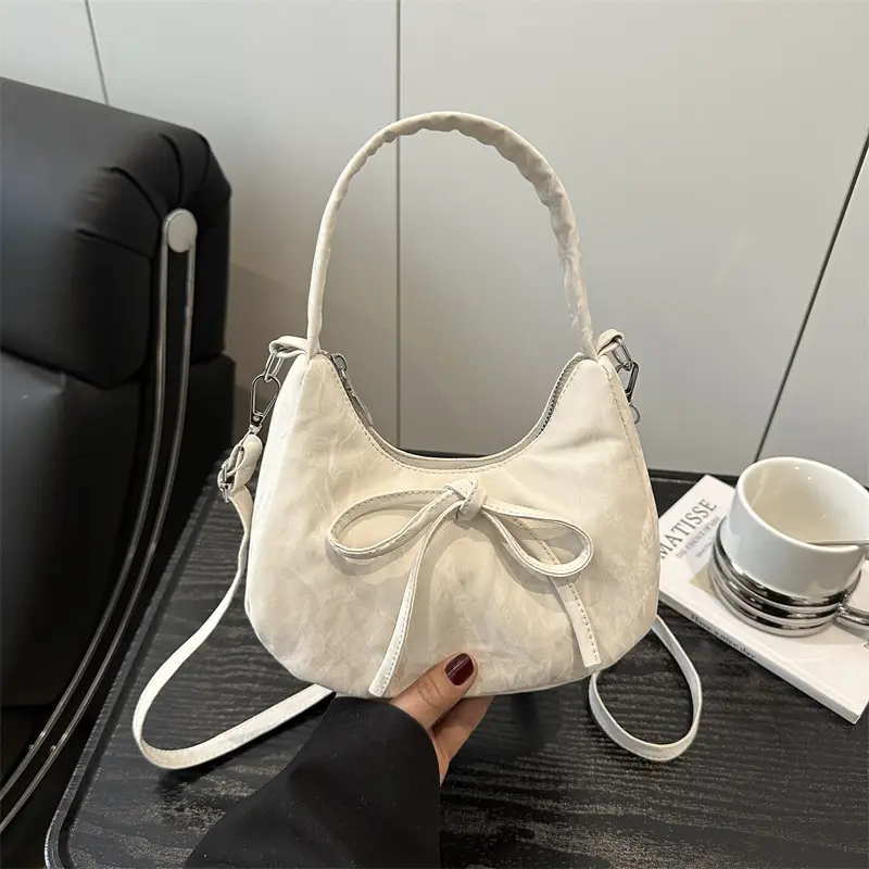 Pink Bow Satchel Bag for Women 2025 Summer