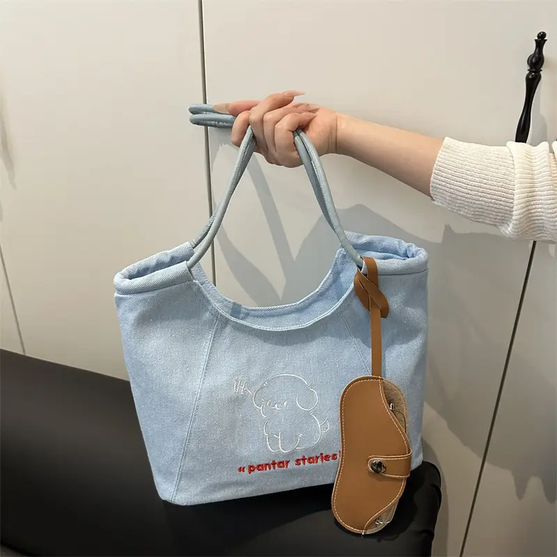 Blue Cartoon Puppy Shoulder Bag for Women - Image 3