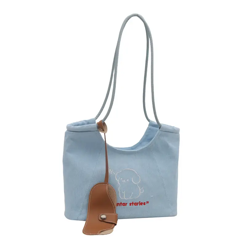 Blue Cartoon Puppy Shoulder Bag for Women - Image 6