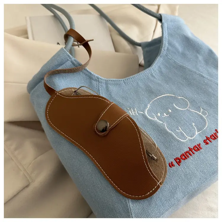 Blue Cartoon Puppy Shoulder Bag for Women — feature 10