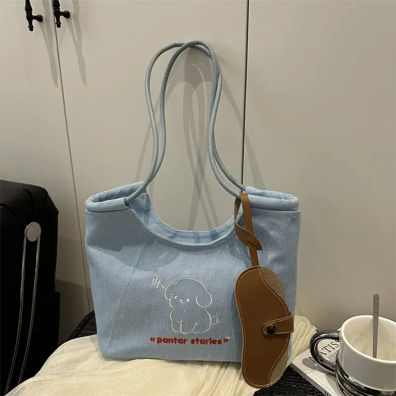 Blue Cartoon Puppy Shoulder Bag for Women — feature 14