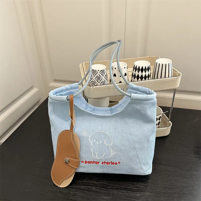 Blue Cartoon Puppy Shoulder Bag for Women — feature 15